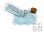 Colour Lined Rainbow Clear with Light Blue Size 11-0 Seed Beads